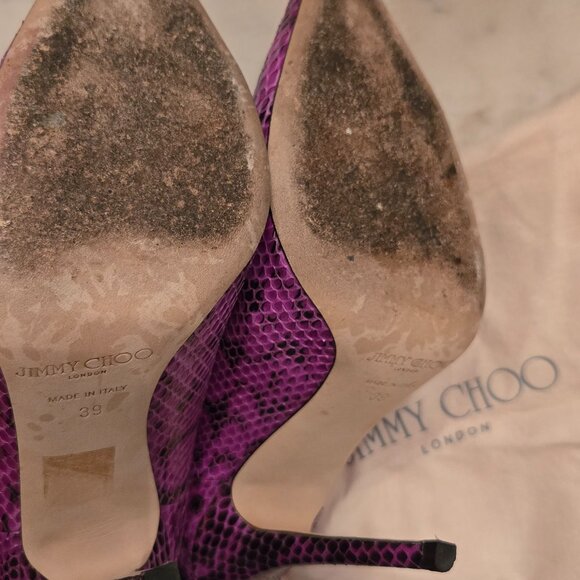 Jimmy Choo Anouk Purple Snakeskin/Elaphe Pumps - Picture 12 of 12